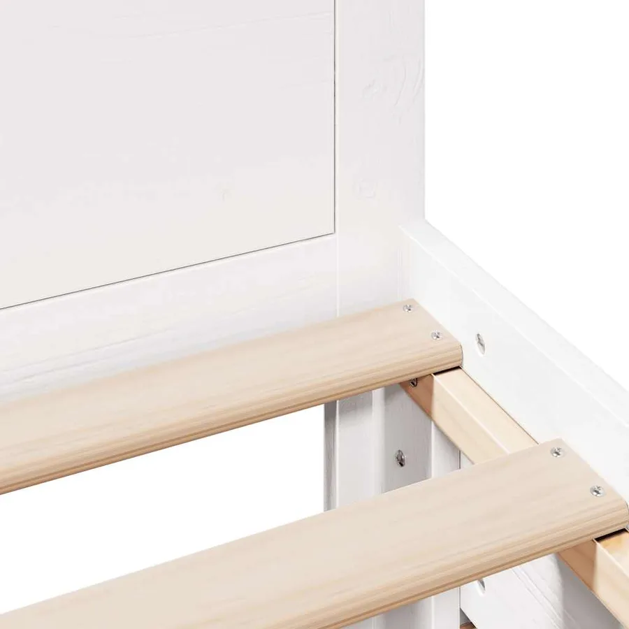 Cadre de lit sans matelas avec tête de lit 75x190 cm pin massif - 11