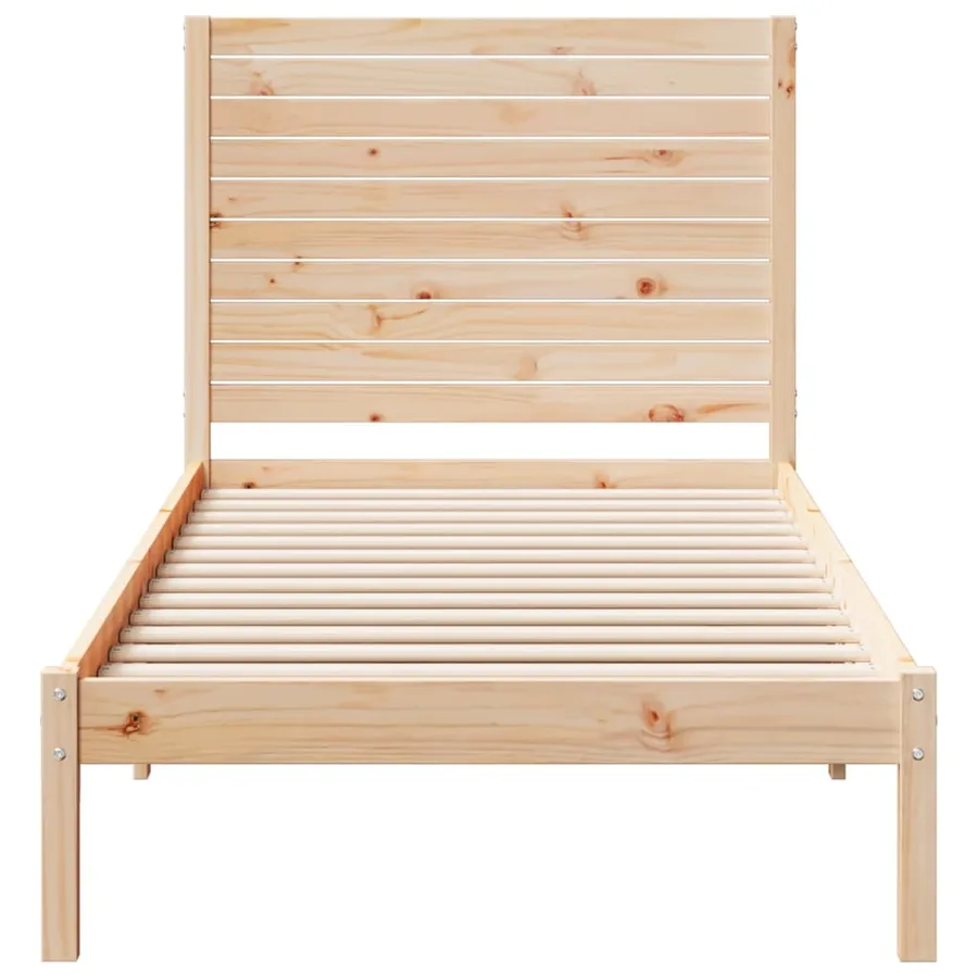Cadre de lit extra long sans matelas 90x220 cm bois massif - 4