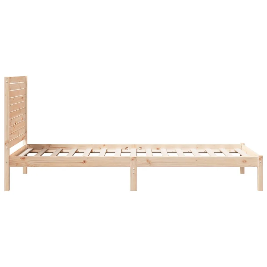 Cadre de lit extra long sans matelas 90x220 cm bois massif - 5