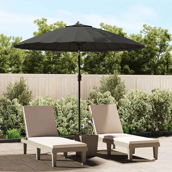 Parasol d'extérieur avec mât en aluminium 270 cm Anthracite