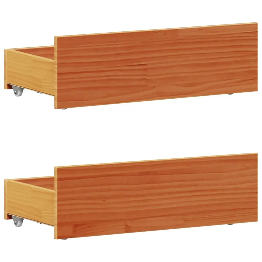 Cadre de lit sans matelas avec tête de lit 100x200 cm bois pin - 9