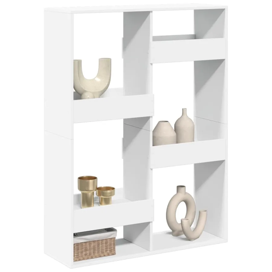 Cloison de séparation blanc 100x33x135 cm bois d'ingénierie - 3