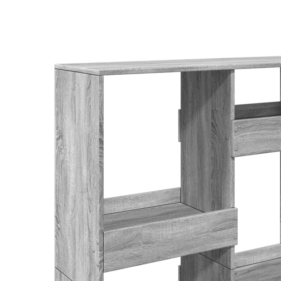 Bibliothèque sonoma gris 100x33x135 cm bois d'ingénierie - 7