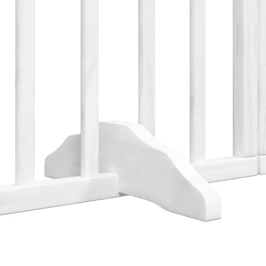 Barrière pour chien porte pliable 10 panneaux bois de peuplier - 6