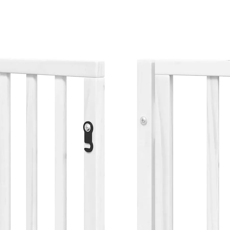 Barrière pour chien porte pliable 10 panneaux bois de peuplier - 9