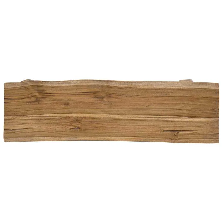 Banc bois de récupération mélangé et teck massif 100x28x43 cm - 5