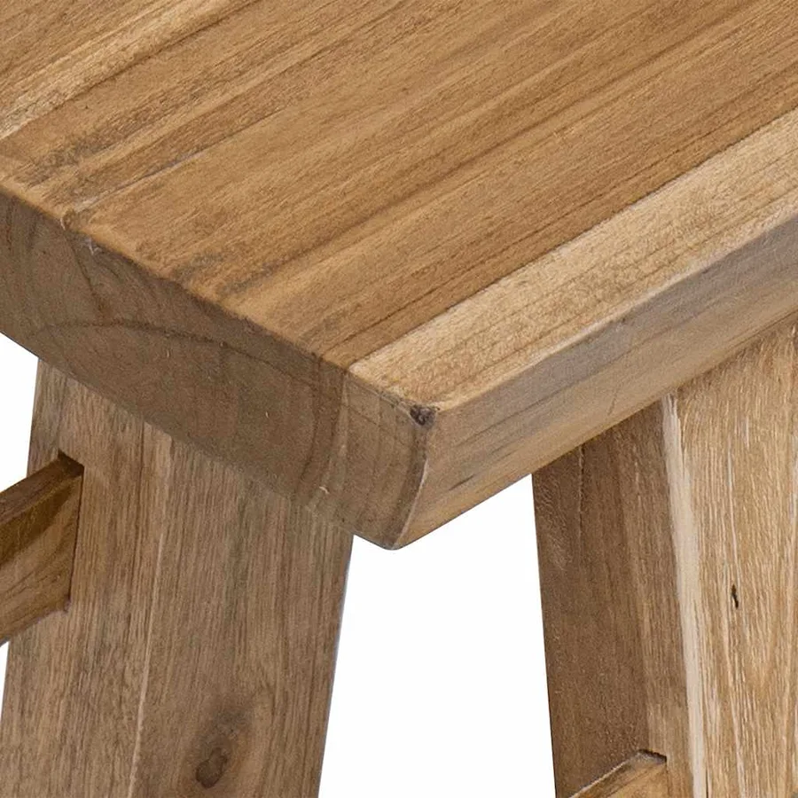 Bench Mixed Reclaimed Wood and Solid Teak 100x28x43 cm - 7