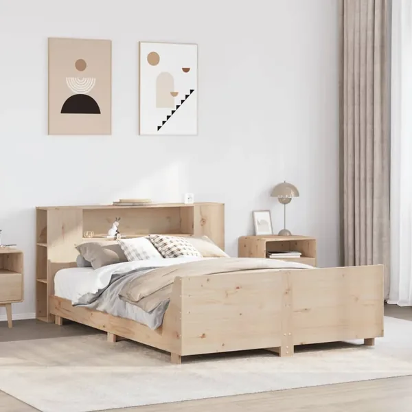 Cadre de lit sans matelas 150x200 cm bois de pin massif