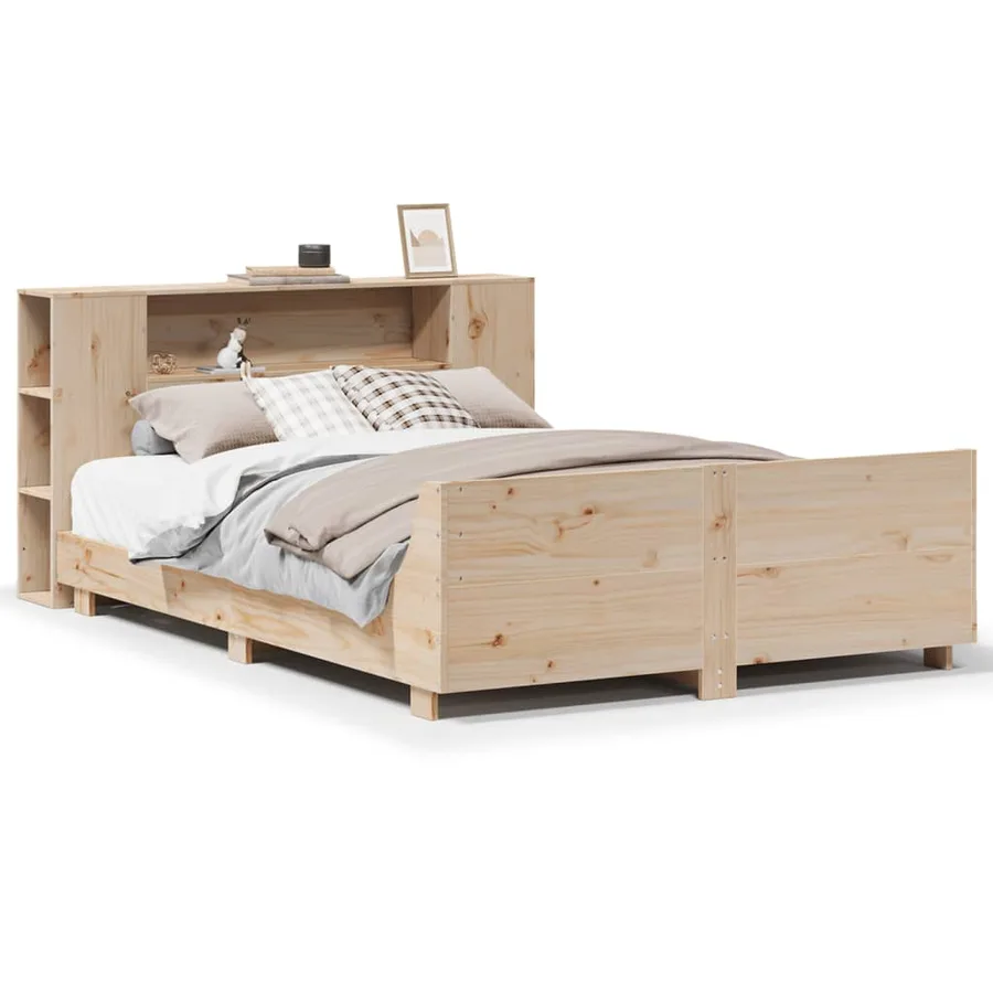 Cadre de lit sans matelas 150x200 cm bois de pin massif - 2