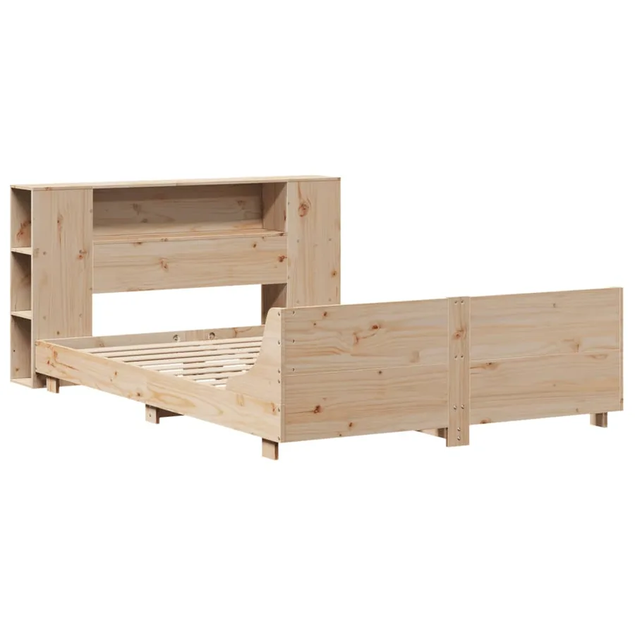 Cadre de lit sans matelas 150x200 cm bois de pin massif - 3