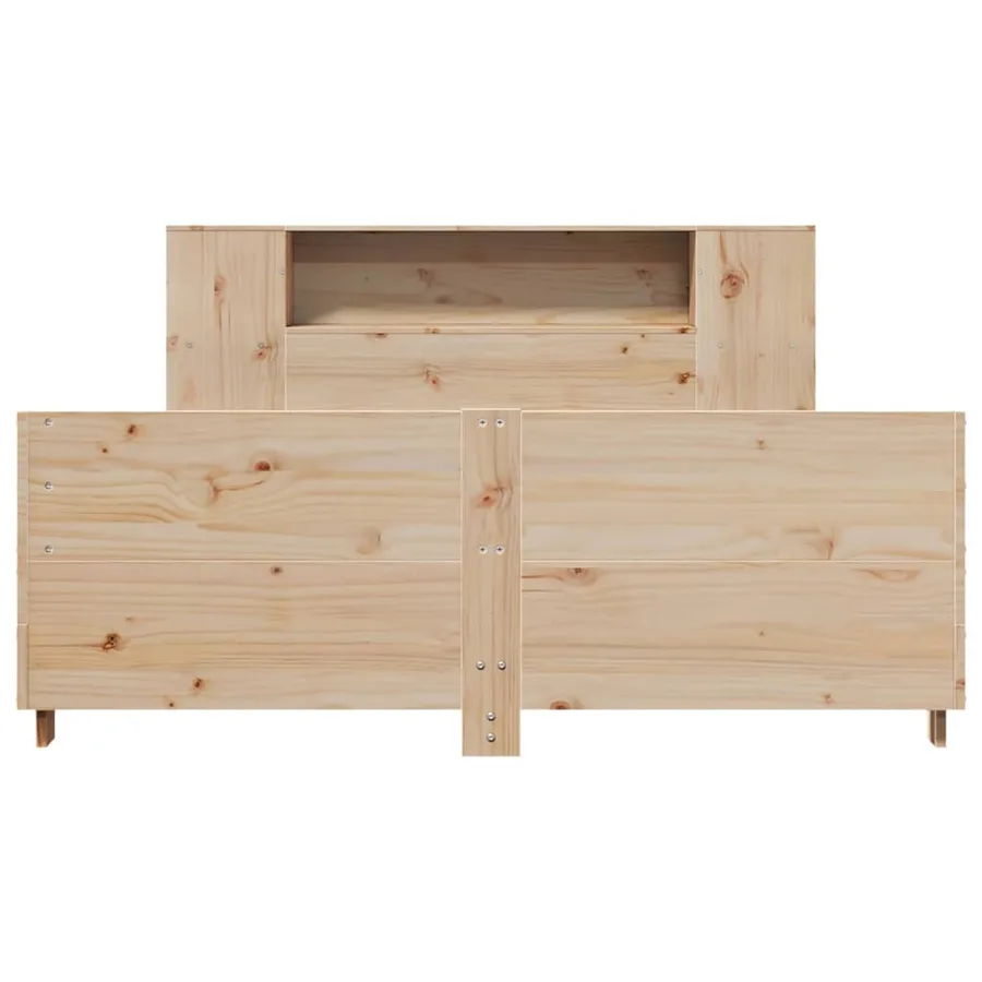 Cadre de lit sans matelas 150x200 cm bois de pin massif - 4