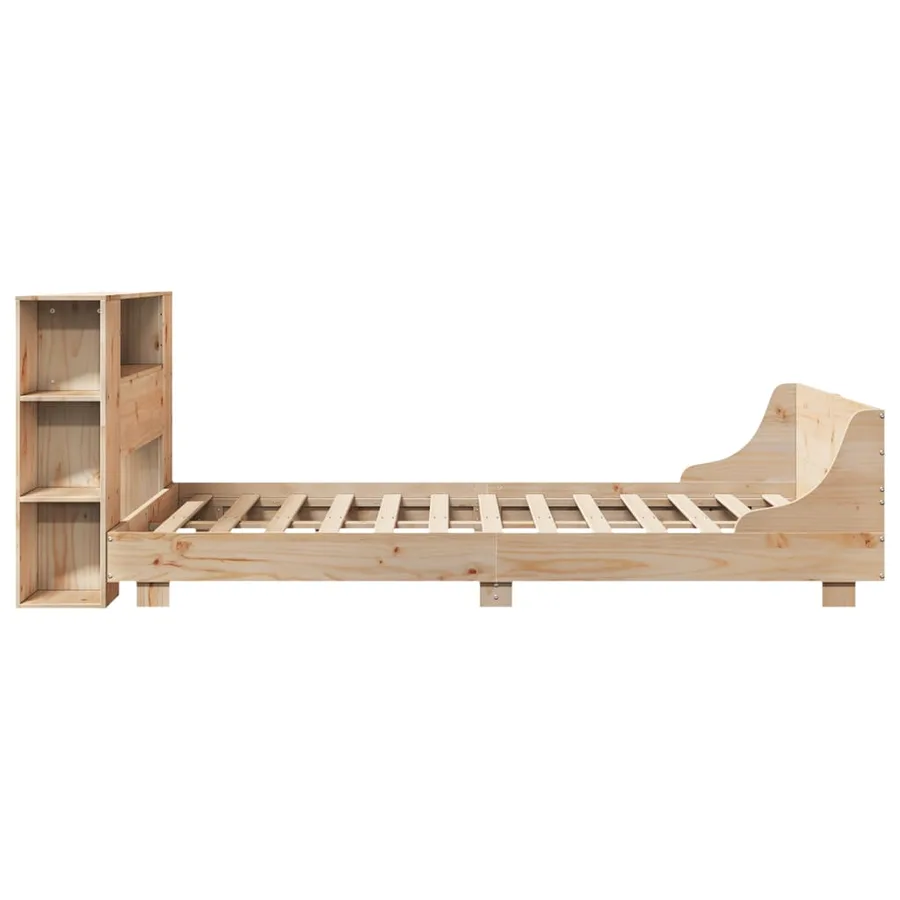 Cadre de lit sans matelas 150x200 cm bois de pin massif - 7