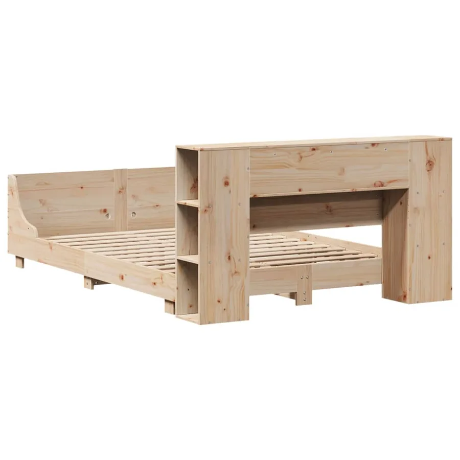 Cadre de lit sans matelas 150x200 cm bois de pin massif - 8