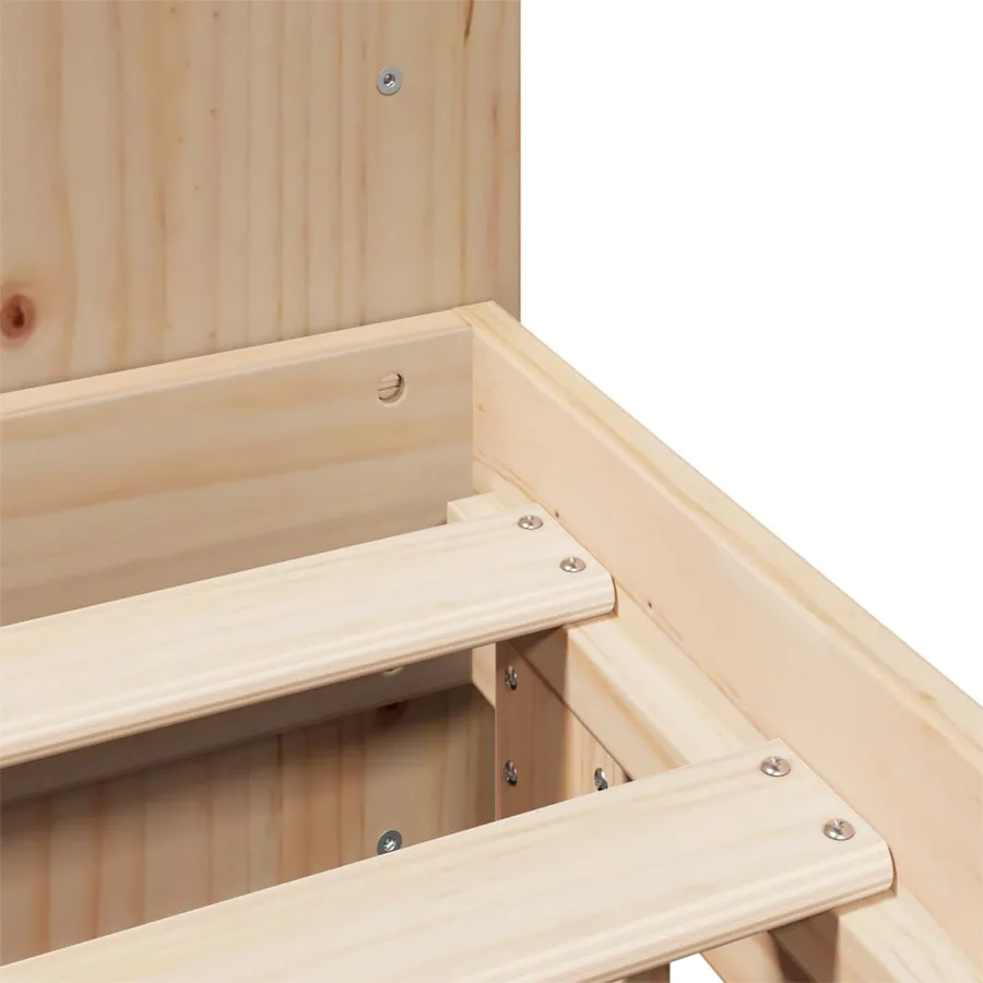 Cadre de lit sans matelas 150x200 cm bois de pin massif - 9