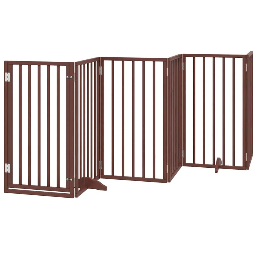 Barrière pour chien porte pliable 15 panneaux bois de peuplier - 3