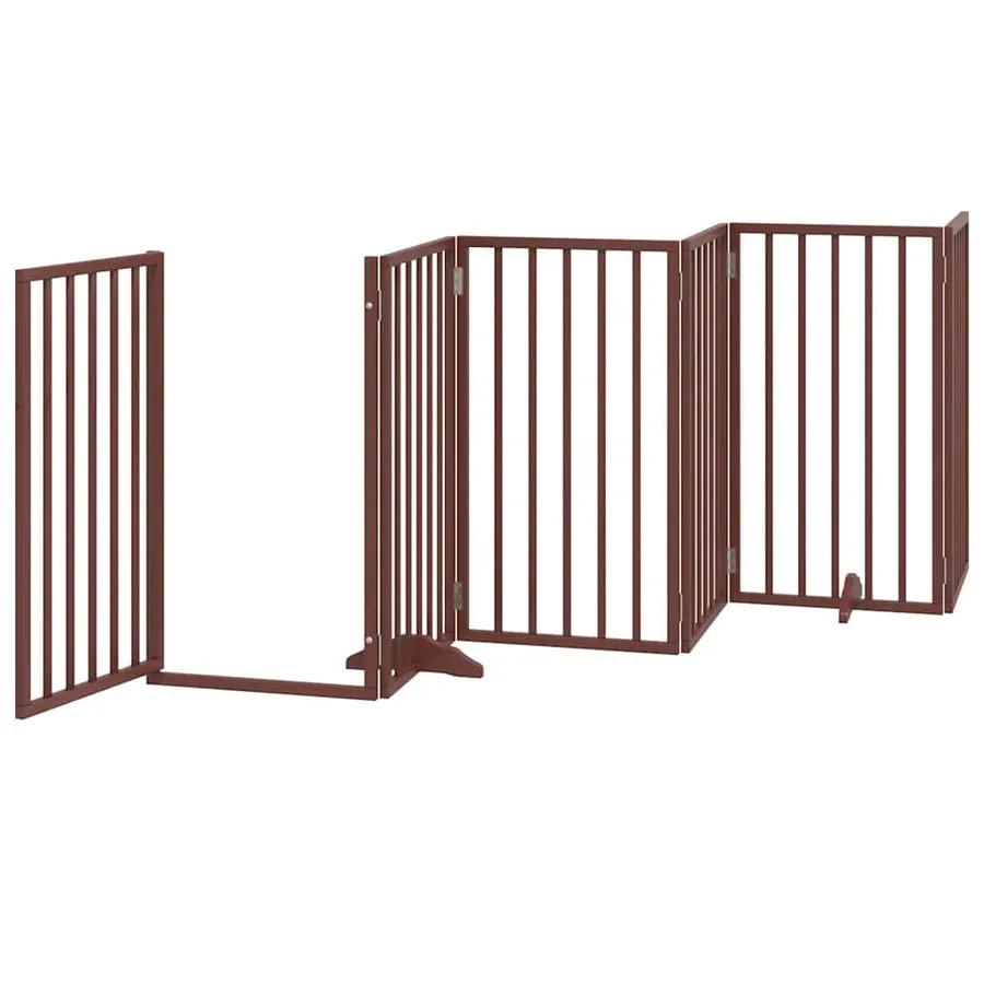 Barrière pour chien porte pliable 15 panneaux bois de peuplier - 4