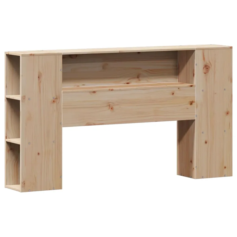 Lit bibliothèque sans matelas 150x200 cm bois massif de pin - 7