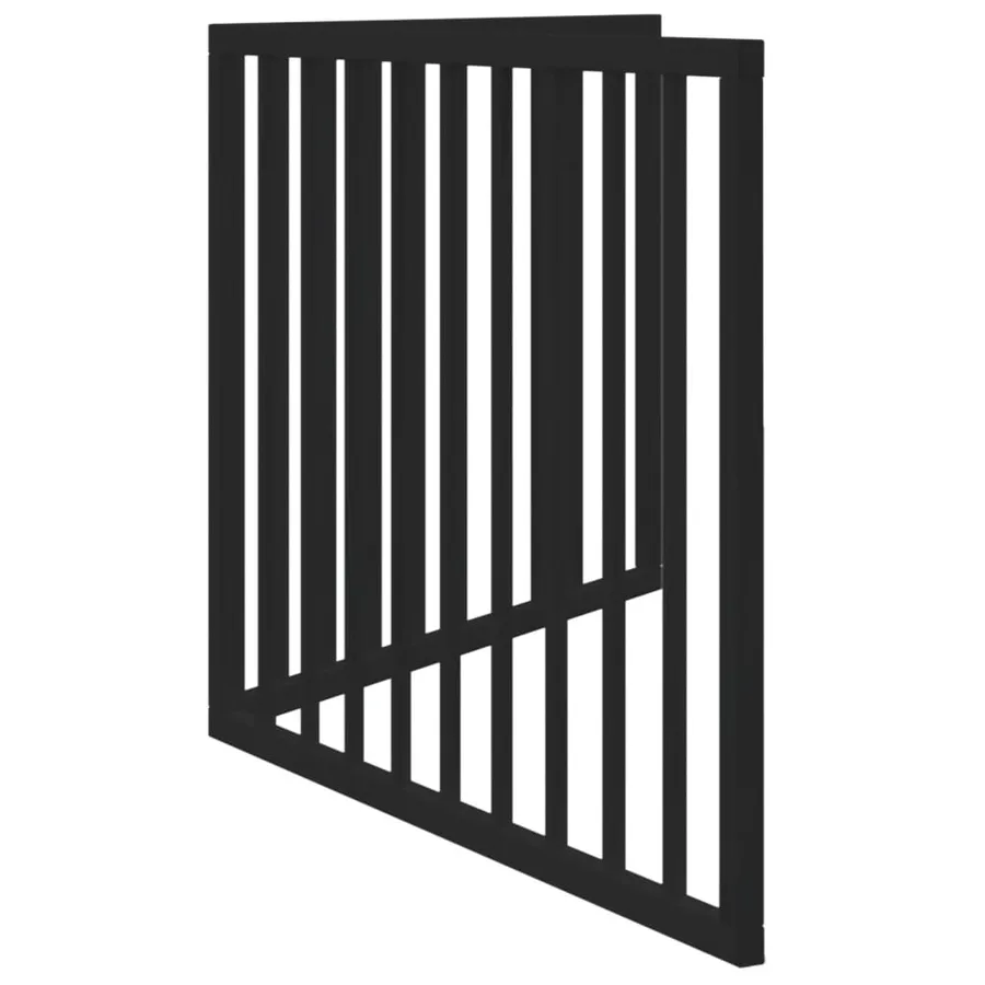 Barrière pour chien pliable à 2 panneaux Noir 160 cm Bois de peuplier - 5
