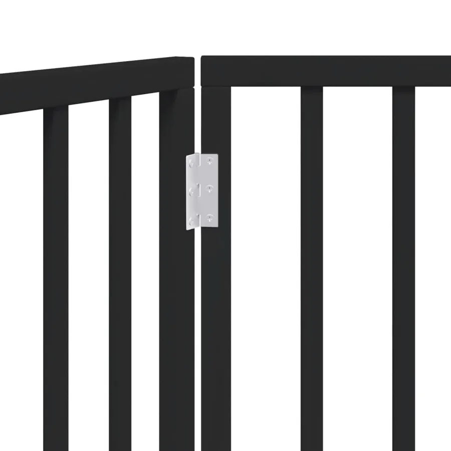 Barrière pour chien pliable à 2 panneaux Noir 160 cm Bois de peuplier - 8