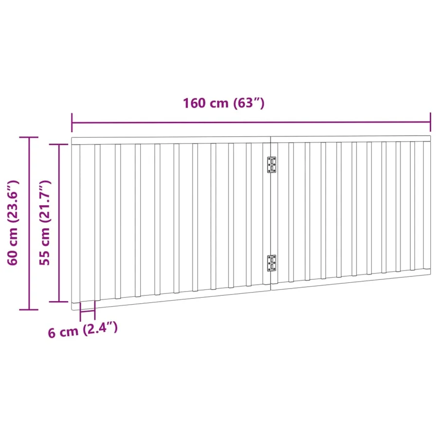 Barrière pour chien pliable à 2 panneaux Noir 160 cm Bois de peuplier - 9