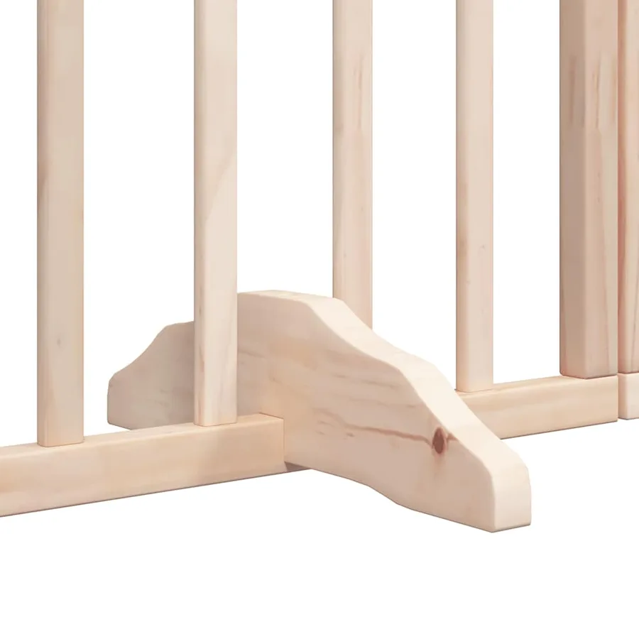Barrière pour chien porte pliable 15 panneaux bois de peuplier - 7