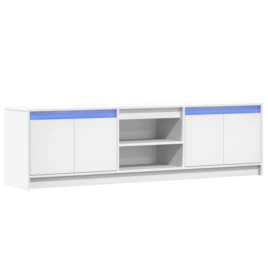 Meuble TV avec LED blanc 180x34x50 cm bois d'ingénierie - 3
