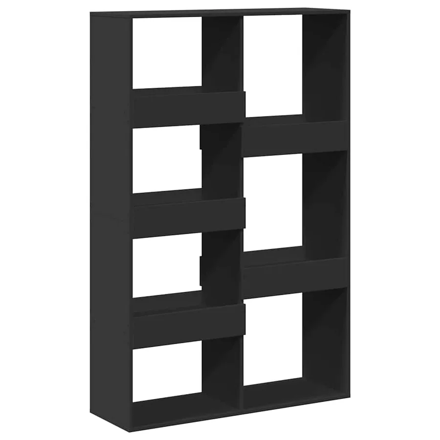Bibliothèque noir 100x33x155,5 cm bois d'ingénierie - 2