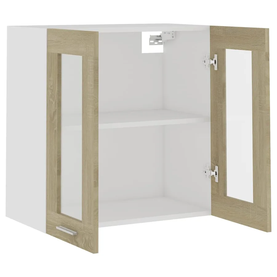 Vitrine suspendue "Lyon" Chêne Sonoma 60 x 31 x 60 cm Bois d'ingénierie - 5