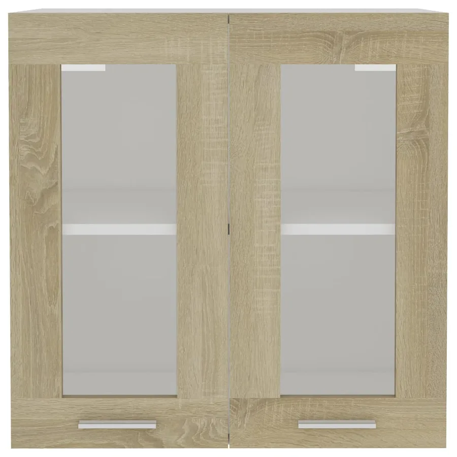 Vitrine suspendue "Lyon" Chêne Sonoma 60 x 31 x 60 cm Bois d'ingénierie - 6