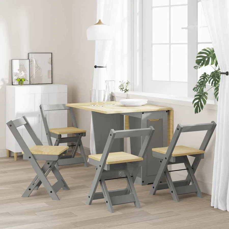 Chaises à manger pliables lot de 4 Corona bois de pin massif - 3