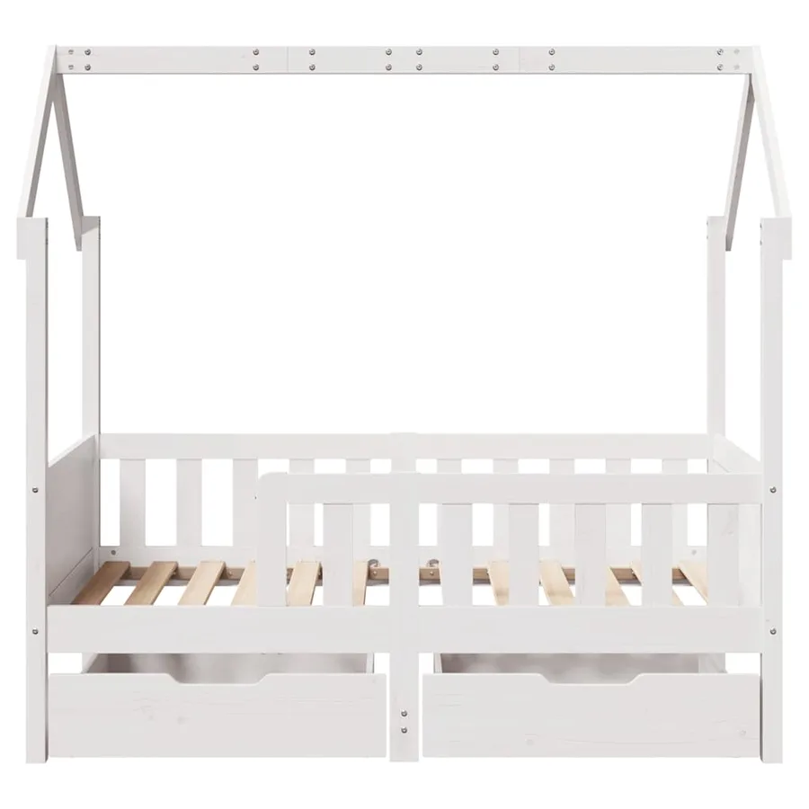 Cadre de lit enfant avec tiroirs sans matelas 80x170 cm bois - 4