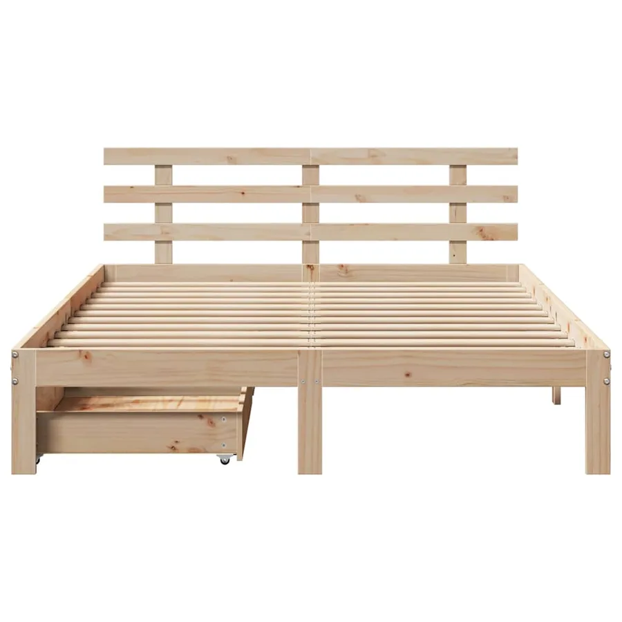 Cadre de lit avec tiroirs sans matelas 160x200 cm - 4