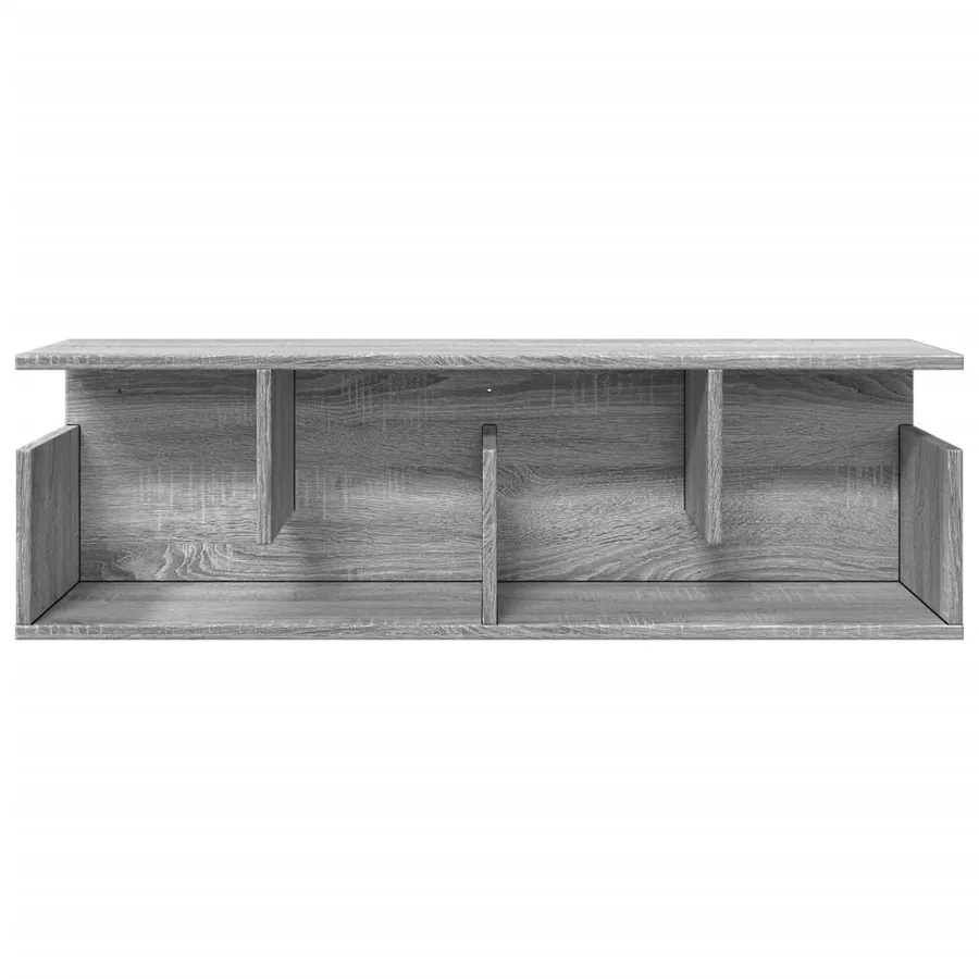 Armoire murale 100x20x30 cm sonoma gris bois d'ingénierie - 4