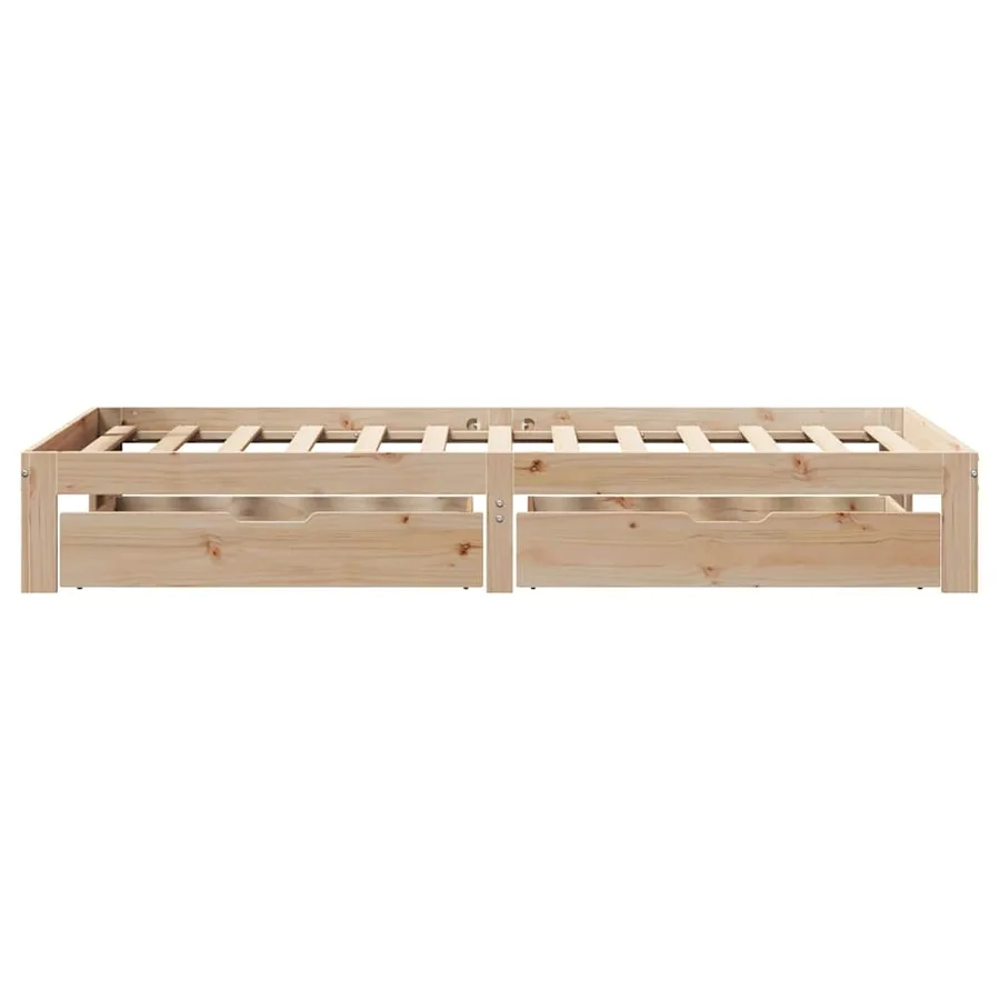 Cadre de lit avec tiroirs sans matelas 100x200 cm - 7
