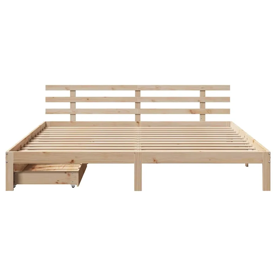 Cadre de lit avec tiroirs sans matelas 180x200 cm - 4