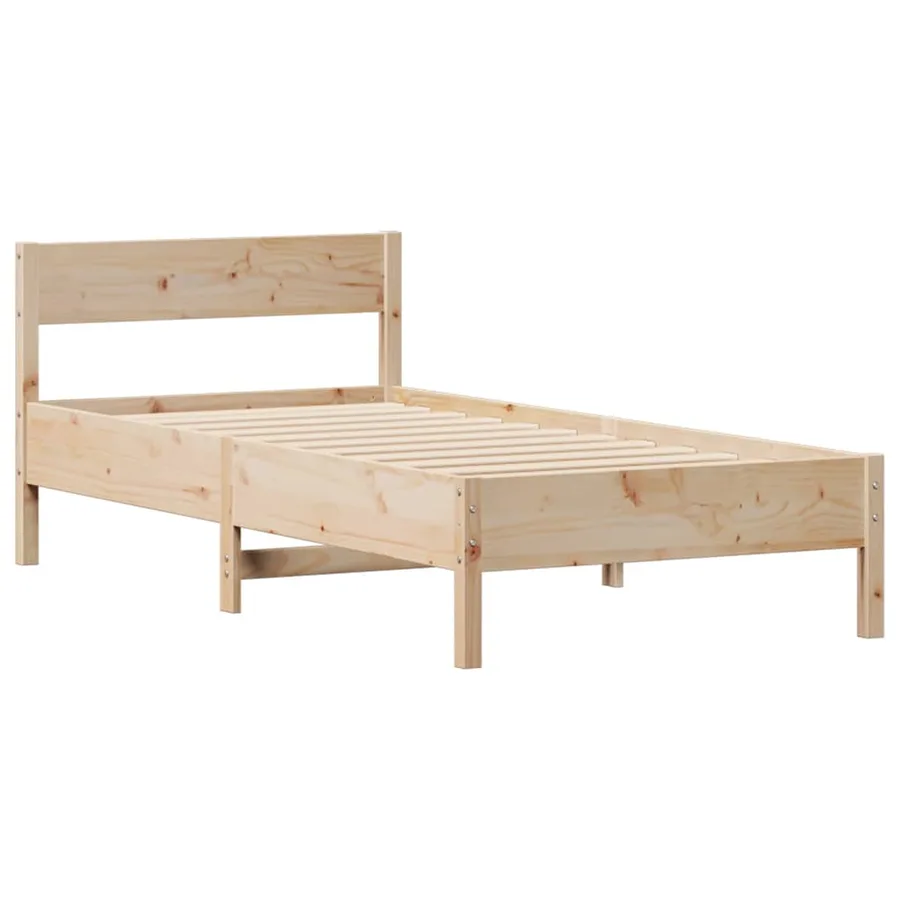 Cadre de lit sans matelas 90x190 cm bois de pin massif - 5