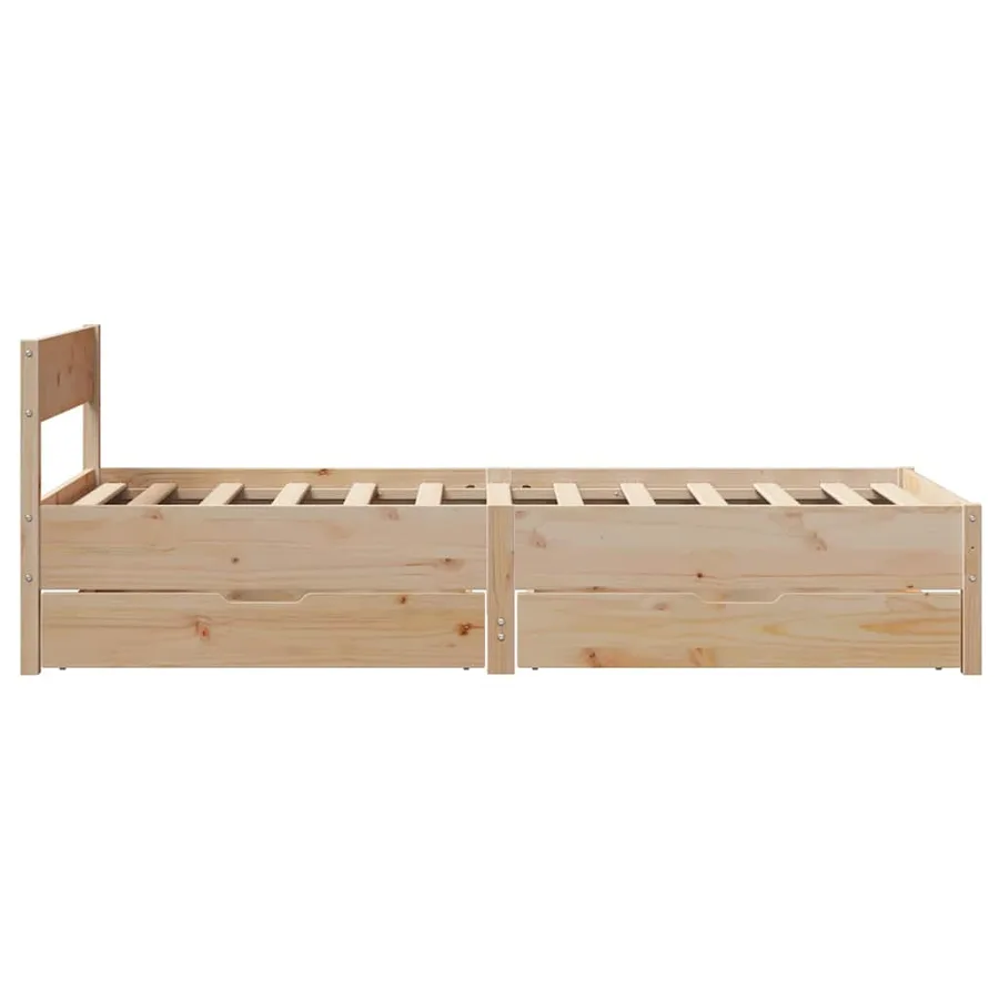 Cadre de lit sans matelas 90x190 cm bois de pin massif - 7