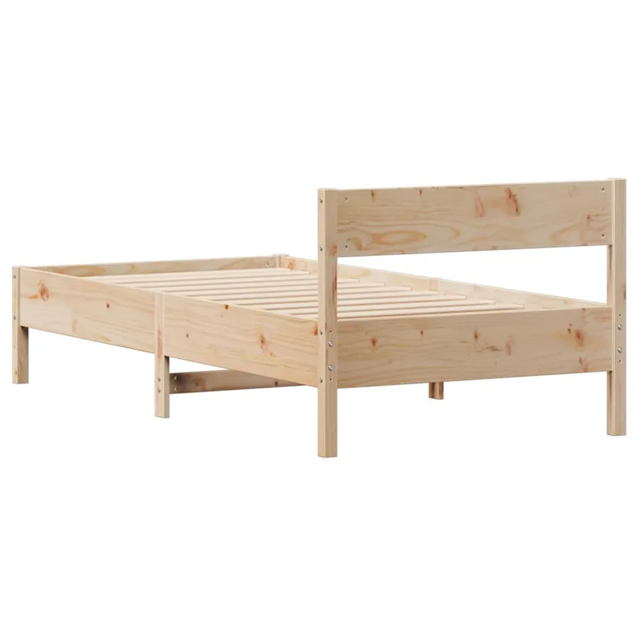 Cadre de lit sans matelas 90x190 cm bois de pin massif - 8