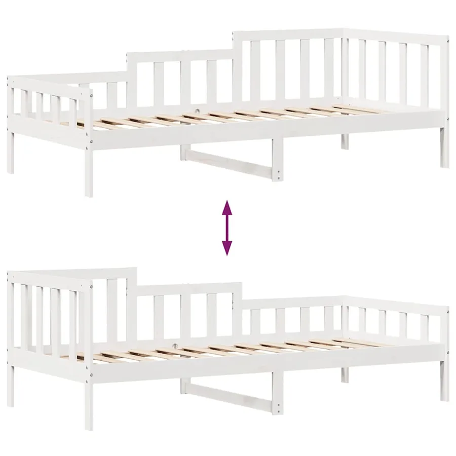 Lit de jour avec tiroirs sans matelas 90x190 cm bois massif - 9