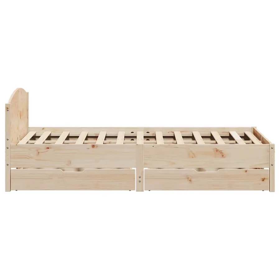 Cadre de lit sans matelas 135x190 cm bois de pin massif - 7