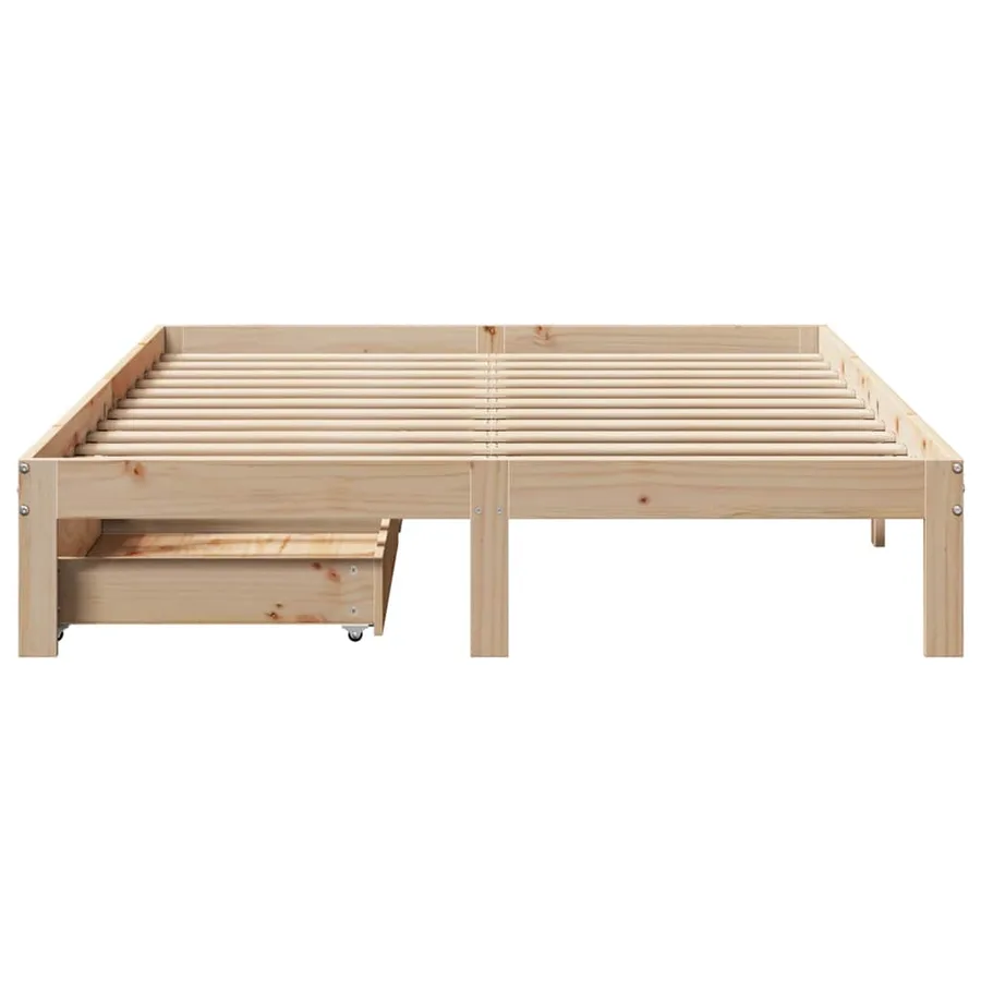 Cadre de lit avec tiroirs sans matelas 160x200 cm - 4