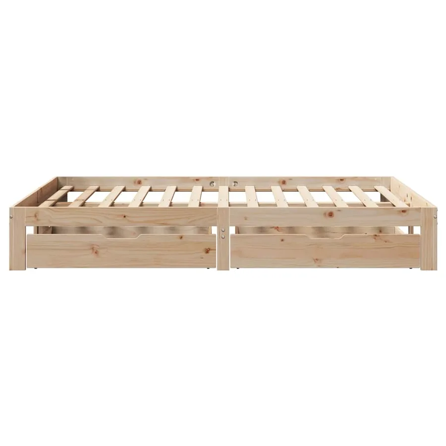 Cadre de lit avec tiroirs sans matelas 160x200 cm - 7