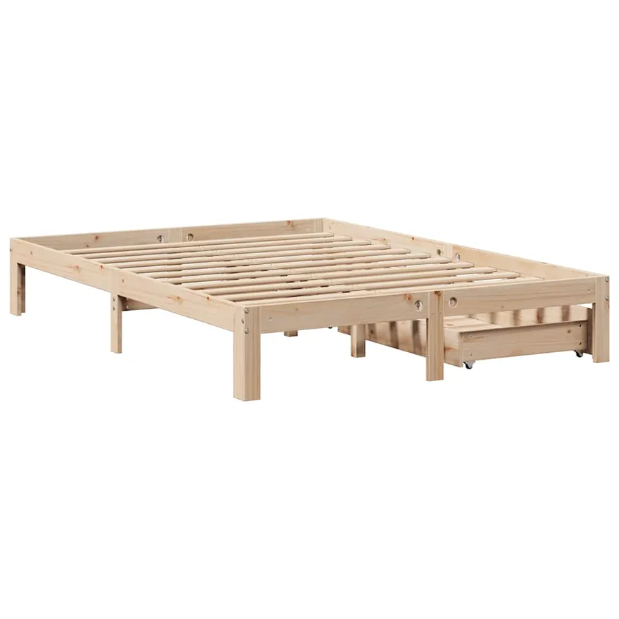 Cadre de lit avec tiroirs sans matelas 160x200 cm - 8