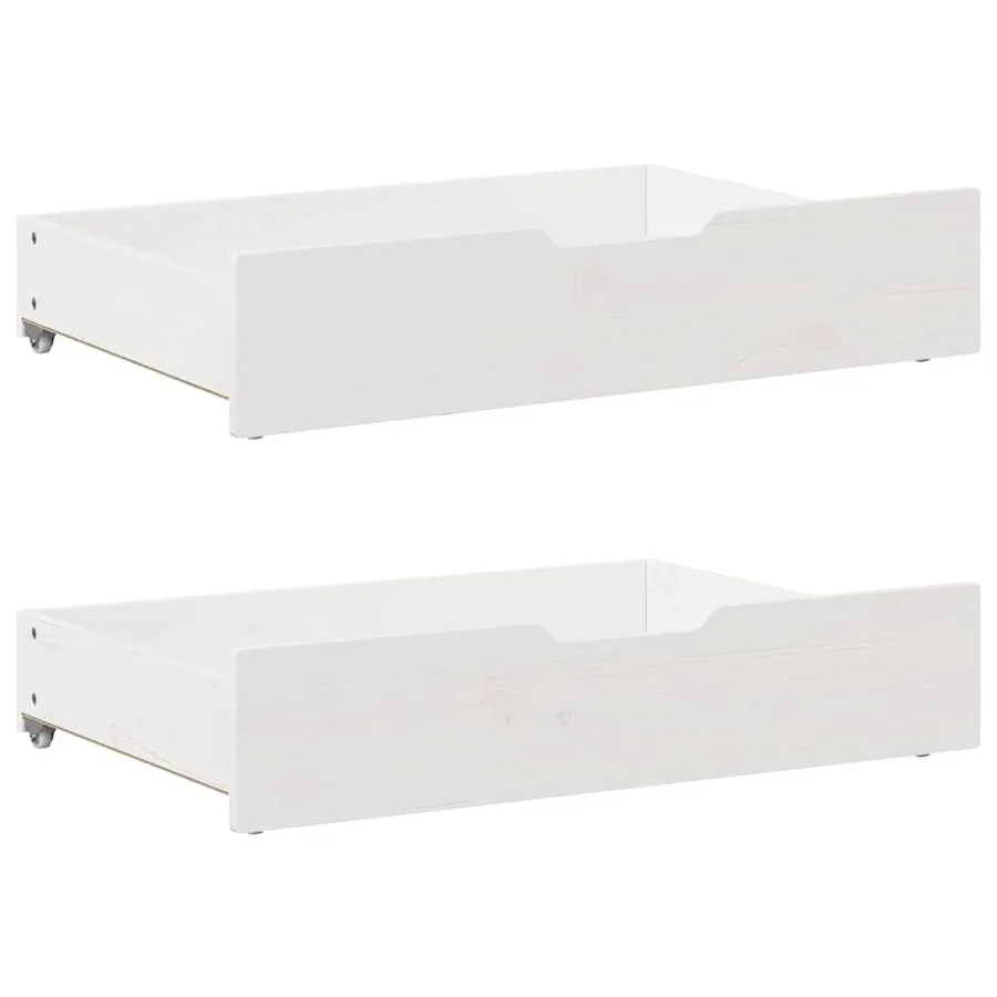 Cadre de lit sans matelas blanc 90x190 cm bois de pin massif - 6