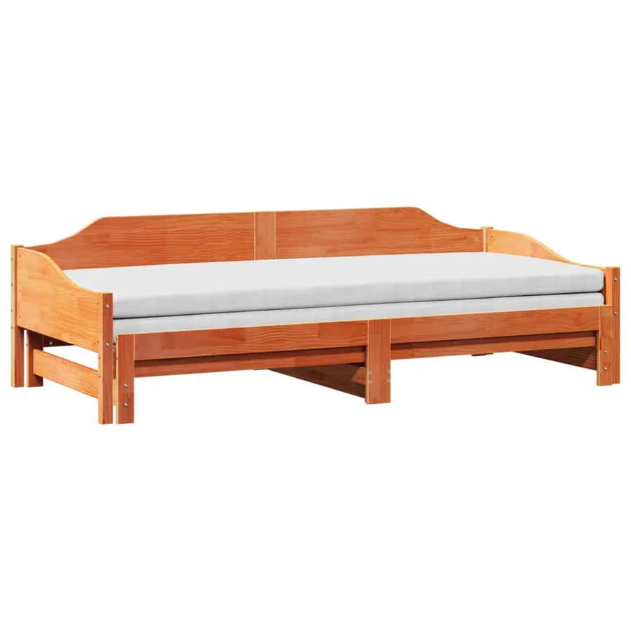 Lit de jour et lit gigogne sans matelas 90x190 cm bois massif - 3