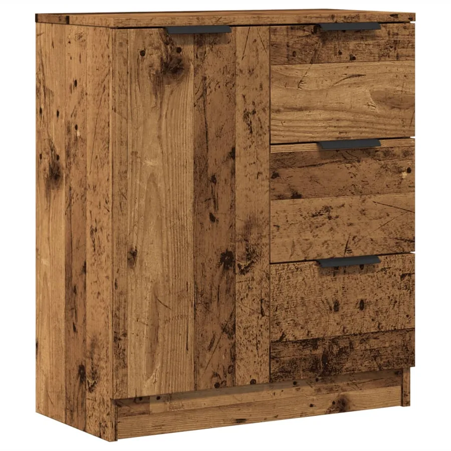 Buffet vieux bois 60x30x70 cm bois d'ingénierie - 2