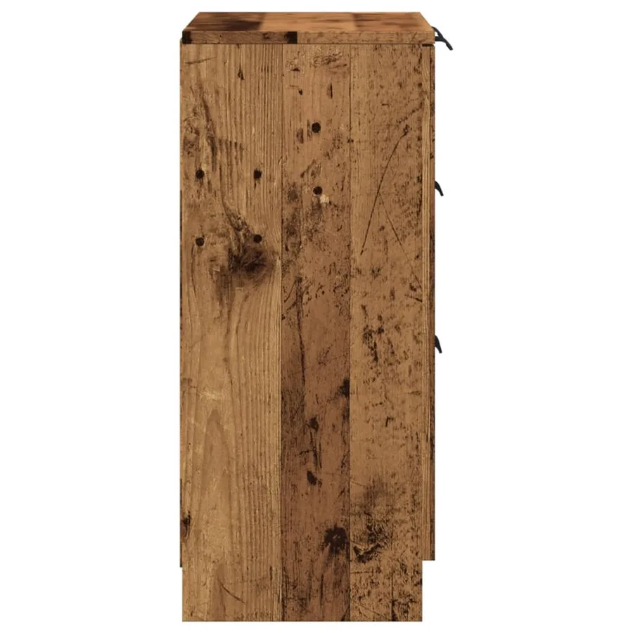 Buffet vieux bois 60x30x70 cm bois d'ingénierie - 5