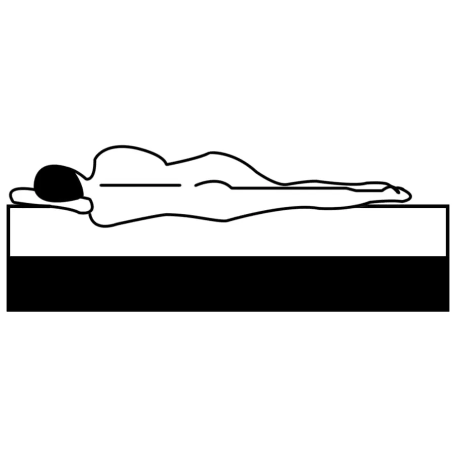 Sur-matelas 90 x 200 cm Mousse de gel 7 cm - 8