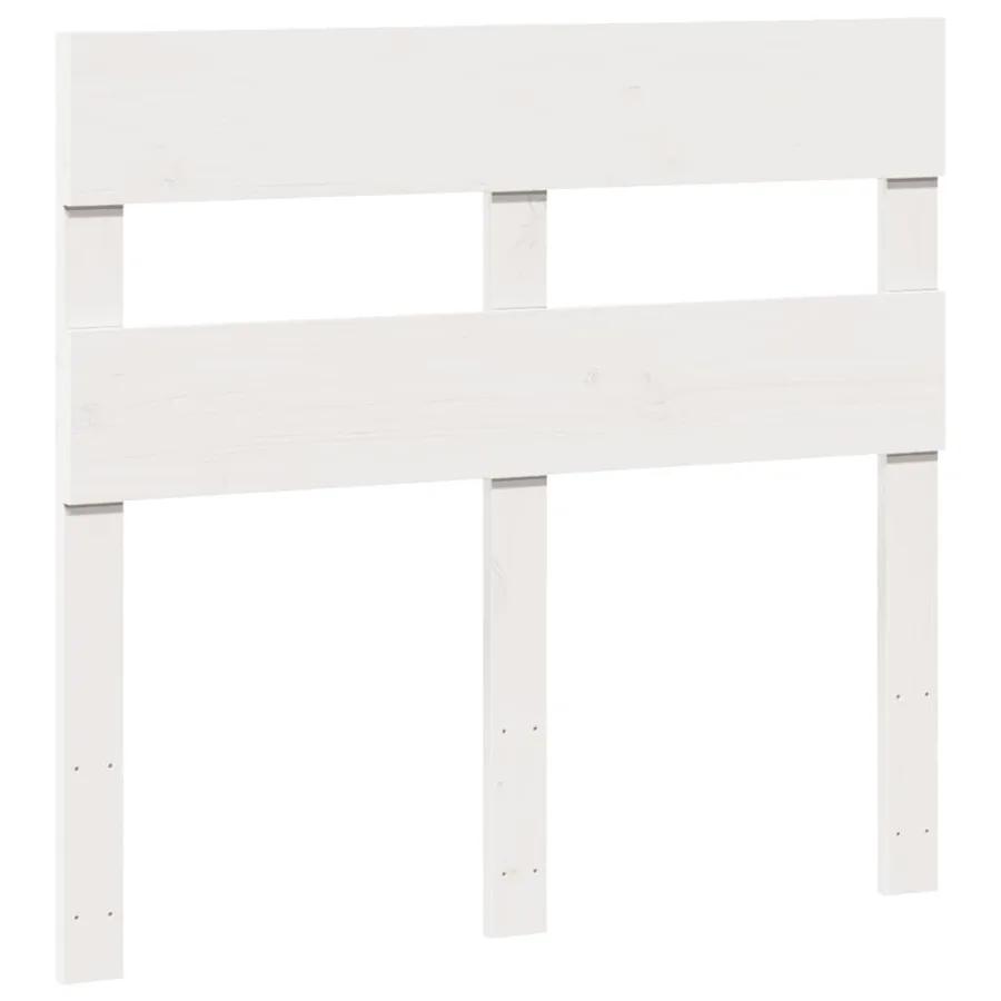 Cadre de lit sans matelas blanc 100x200 cm bois de pin massif - 6