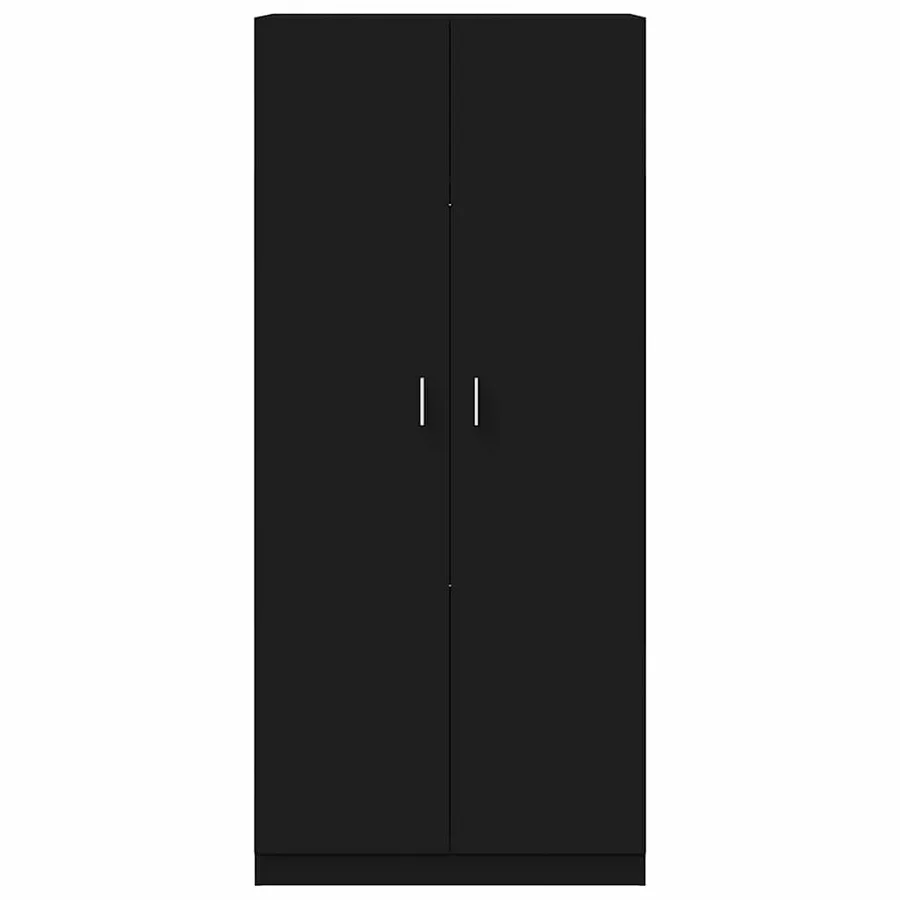 Garde-robe Noir 90x52x200 cm Bois d’ingénierie - 6